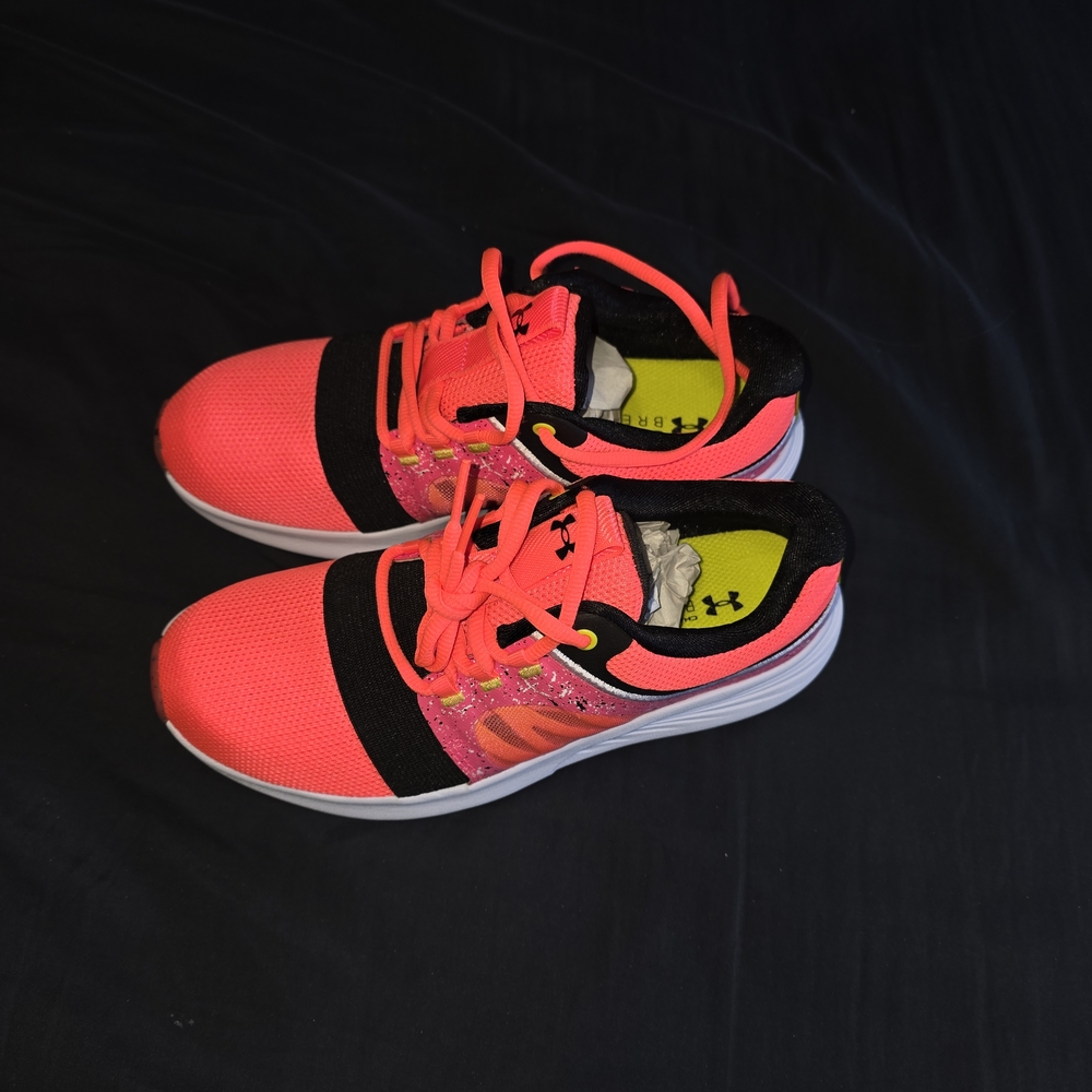 Under Armour Kids' Bright Pink and Black Sneakers